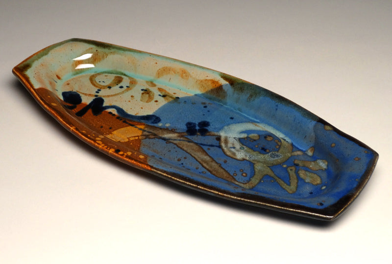 Cheese Plate in Multi Glaze