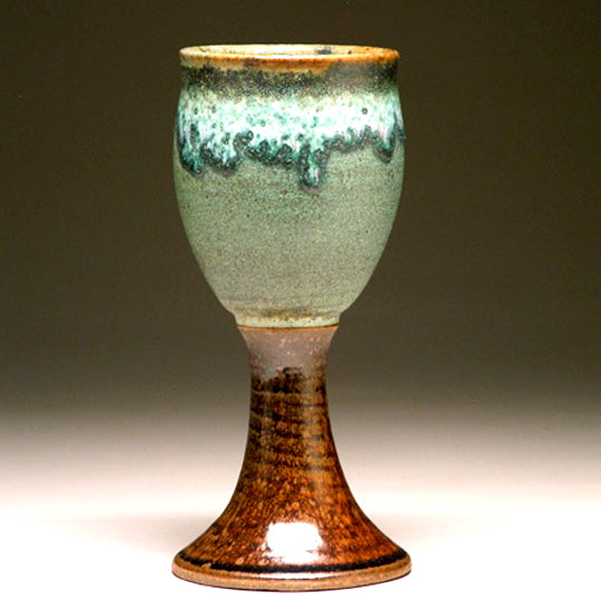 Goblet in Green Matte Glaze