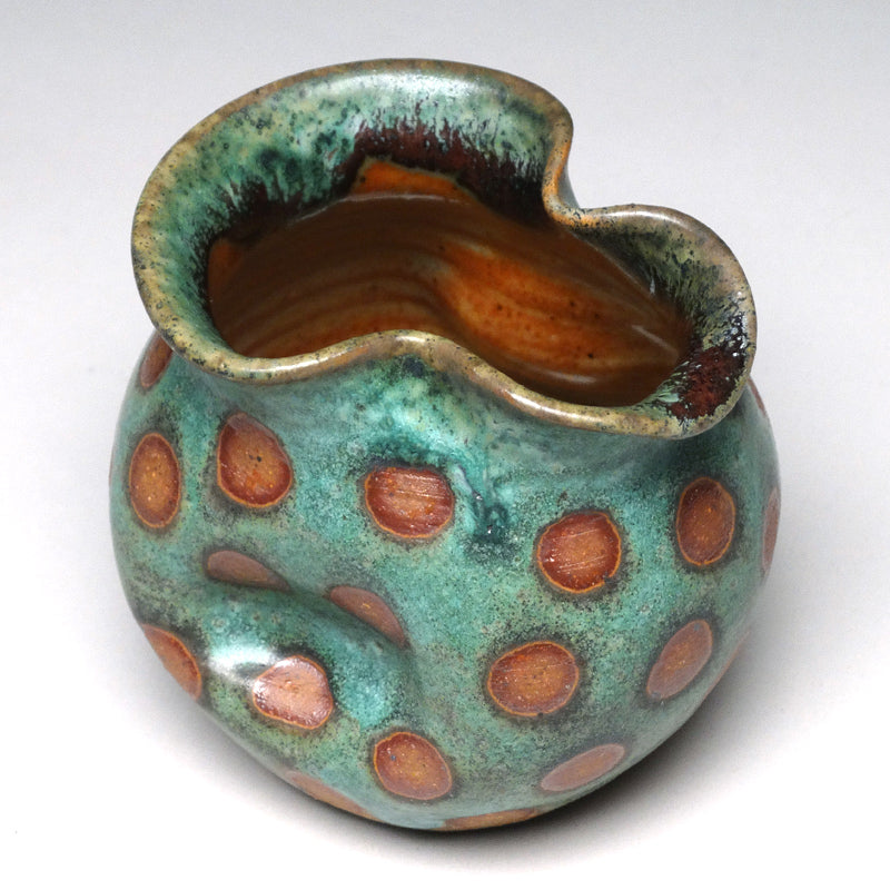 Pincher in Green Matte with Dots