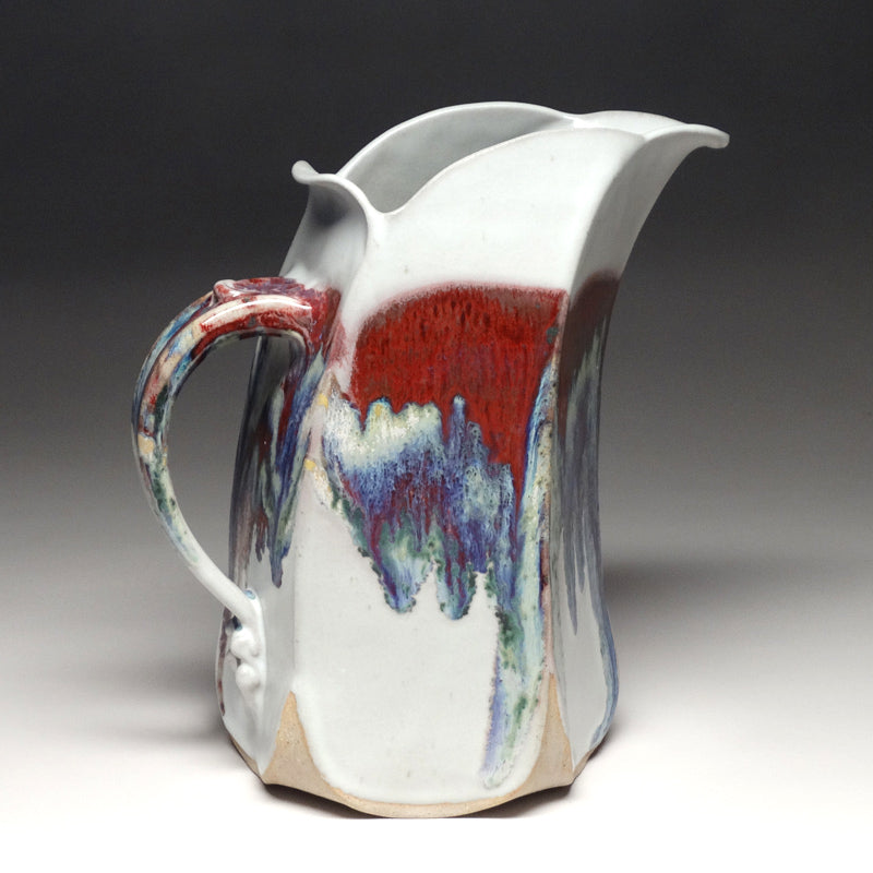 Slab Built Pitcher in Springtime Glaze