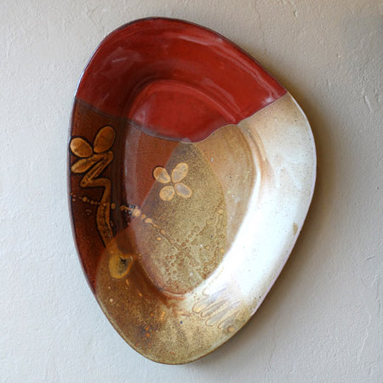Huge Triangular Oval Platter in Chatauqua Glaze