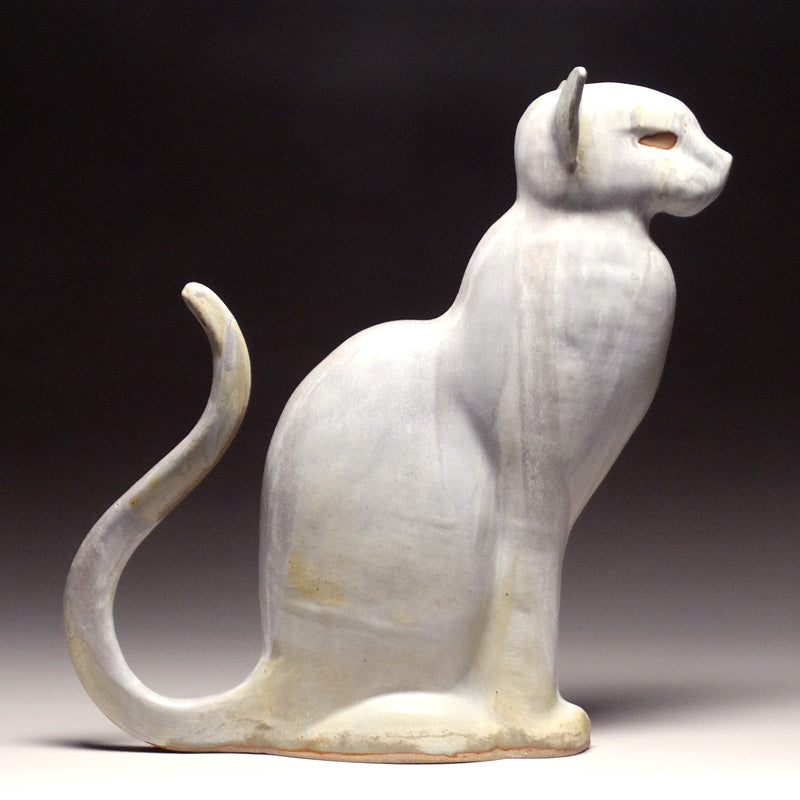 Sitting Cat in Sand Glaze