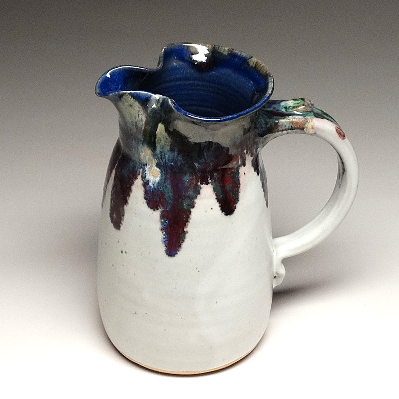 Wheelthrown Pitcher in Sapphire