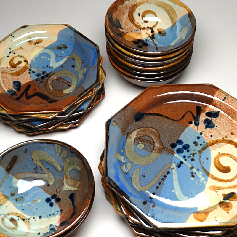 Dinnerware Set in Multi Glaze