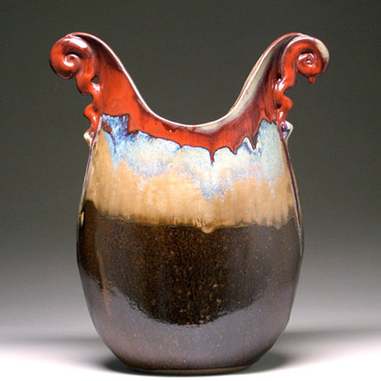 Sack Vase in Autumn Glaze