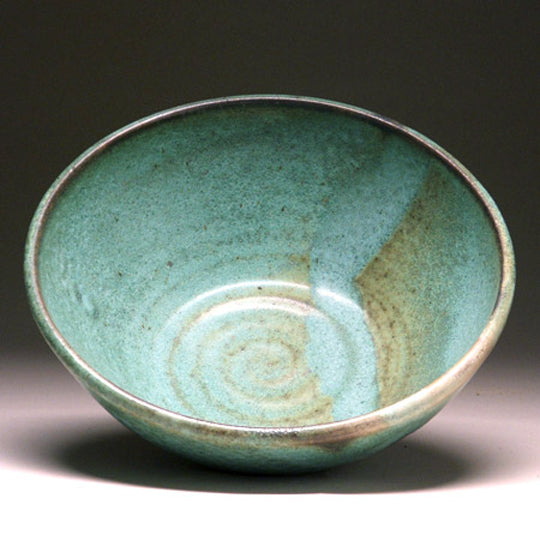 Large Serving Bowl in Green Matte Glaze