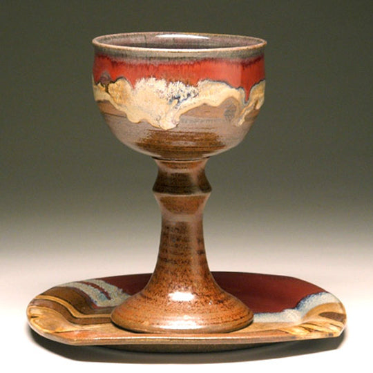 Chalice and Paten in Autumn Glaze