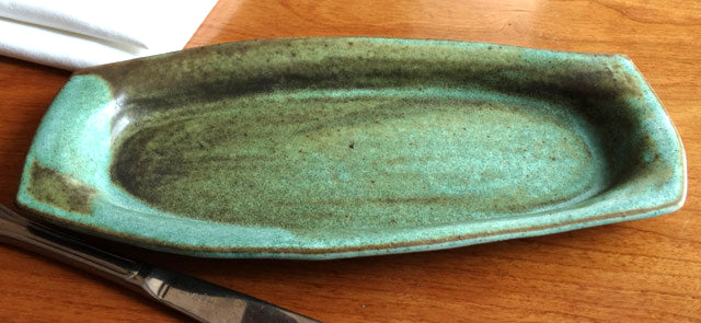 Olive tray in Green Matte Glaze