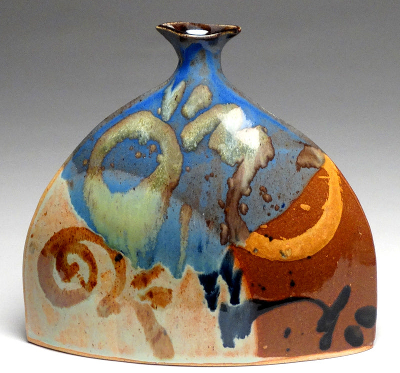 Flounder Vase in Multi Glaze