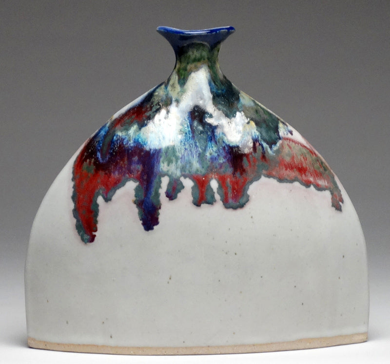 Flounder Vase in Sapphire Glaze