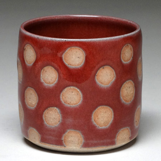 Highball Cup in Copper Red with Dot Glaze
