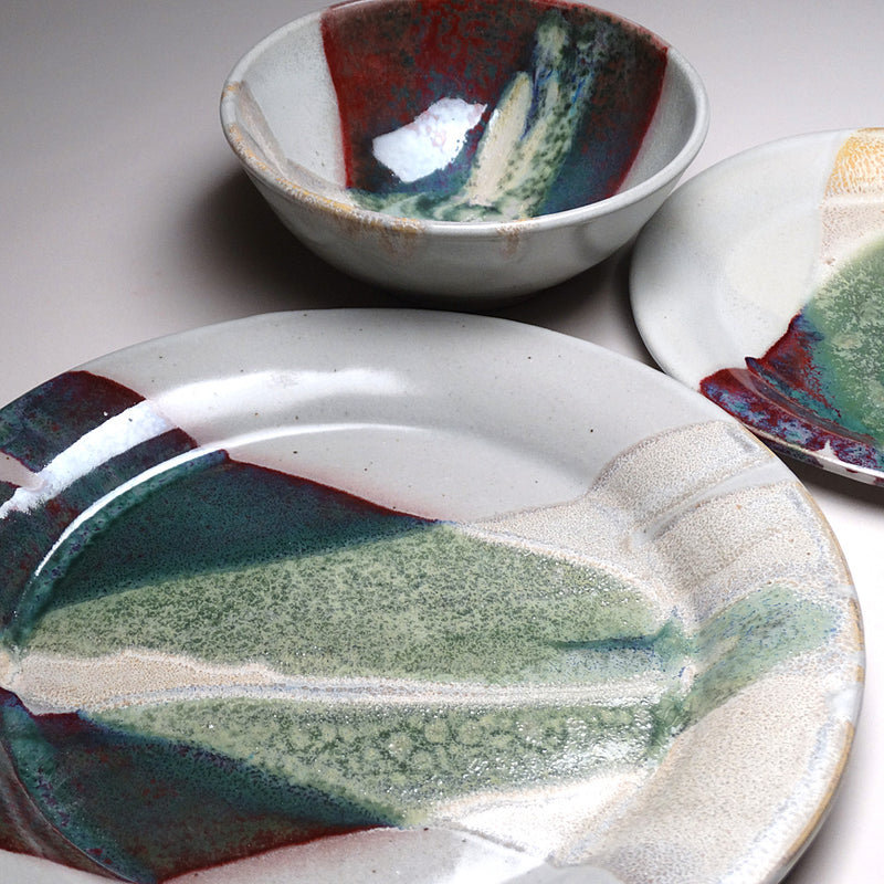 Place setting in Sprintime Glaze