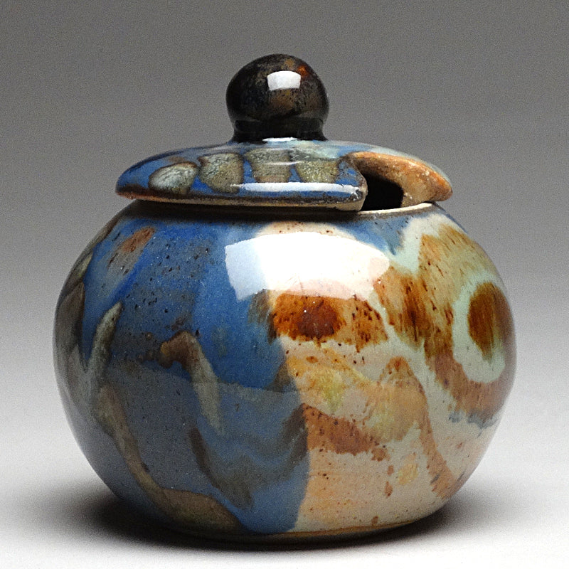 Sugar Bowl in Multi Glaze